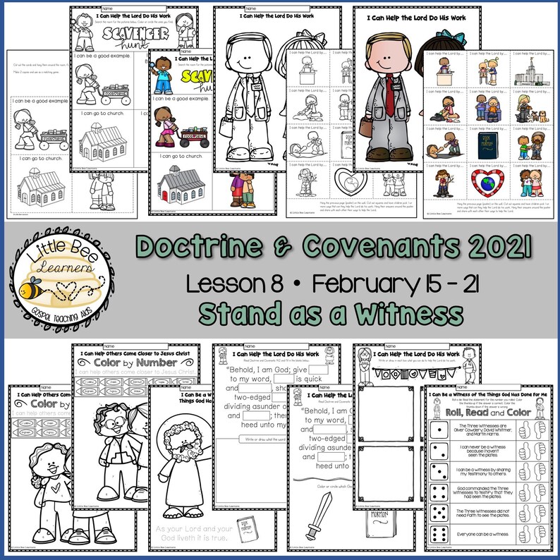 Come, Follow Me 2021 Lesson 8 Doctrine and Covenants - Etsy