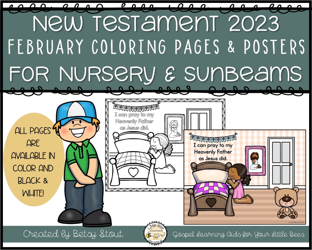 Come, Follow Me 2023 New Testament February Color Pages & Posters for