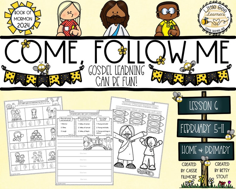 Come, Follow Me 2024 Primary Lesson 6 Book of Mormon Etsy