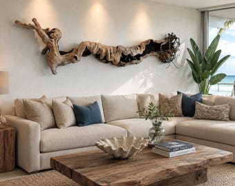 Natural 52" Driftwood wall art, over 100 years old, Drift wood,Large wood sculpture,Large wood art,Drift wood art. Driftwood decor,Tree root