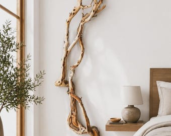 Large 61" Driftwood wall art, naturally formed over Decades, Authentic African tree branch, large sculpture, wood wall decor, Drift wood