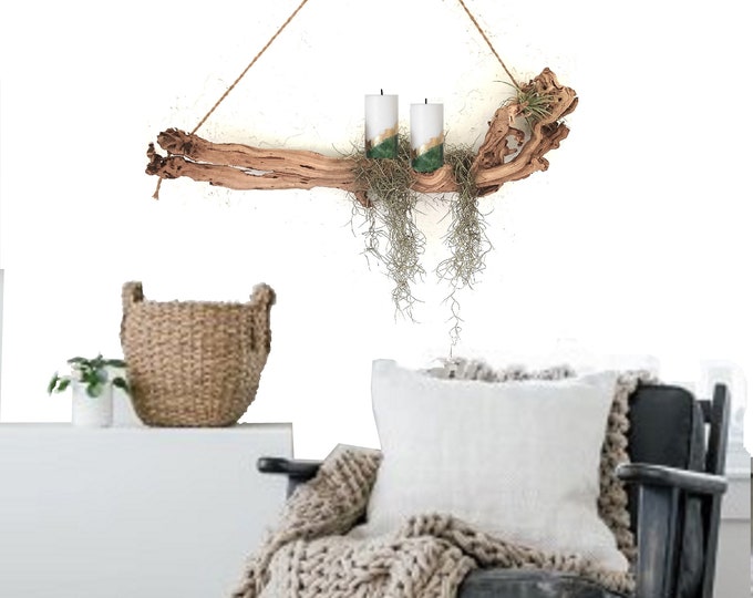 Large 35 Driftwood Wall Art,natural, Drift Wood Wall Art, Wood Sculpture, Air Plants Display