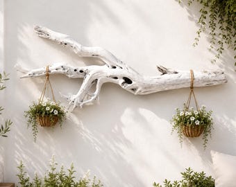 Large 49" Drift wood wall art, driftwood branch. grey and white, Driftwood Branch, Driftwood wall art, wall decor, Driftwood art,