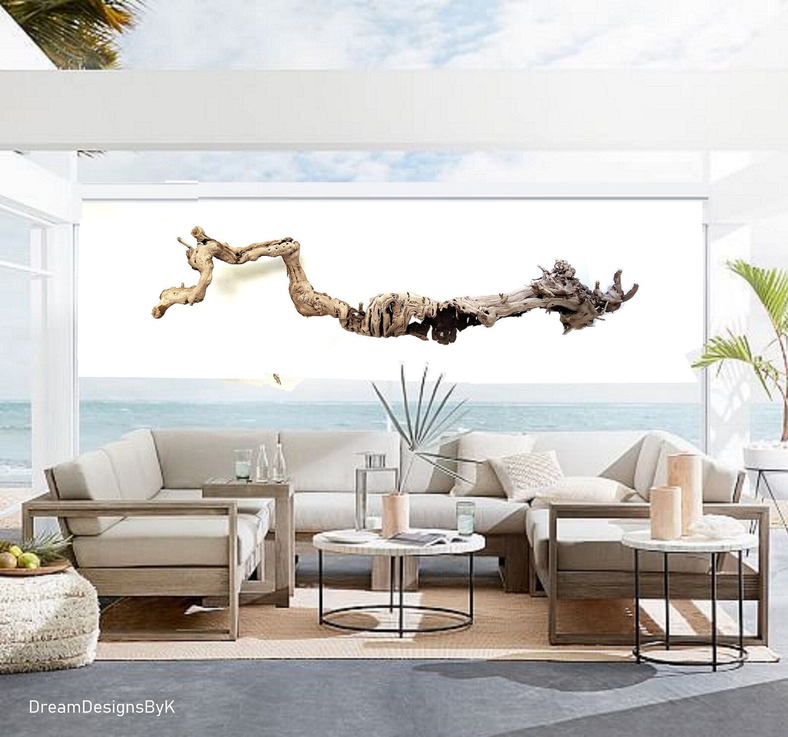 Large 54 Driftwood Wall Artnatural Rootdrift Wood Wall Etsy