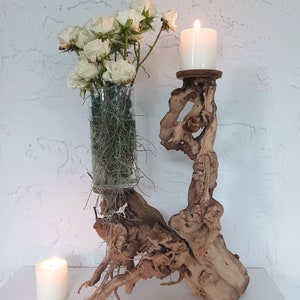Natural Driftwood Candle Holder, Drift Wood Candle Holder,wood Candle ...