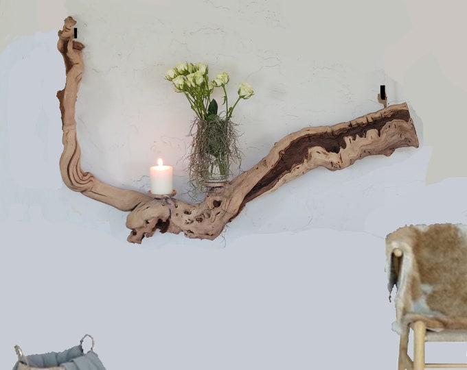Driftwood Wall Art Candle Holder, Driftwood Art, Air Plant Display