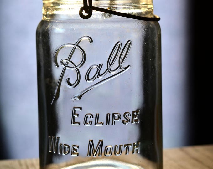 Vintage Masons Ball Eclipse Wide Mouth Jar Mason Jars Etsy