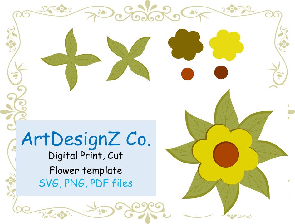 Download 3d Sunflower Svg Dxf Felt Flower Svg Forever Petals Etsy