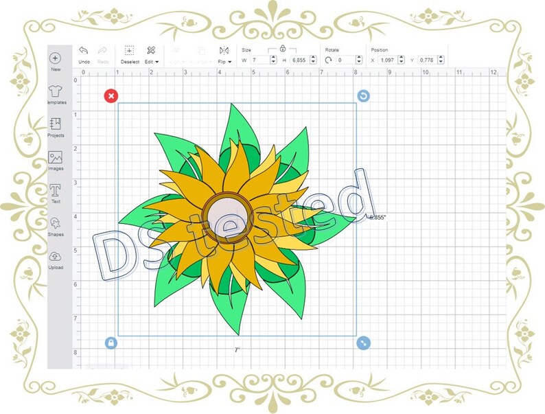 Download Monogram Sunflower Cutfile Paper Flower Template For Cricut Wall Decor Giant Diy Sunflower Watercolor Sunflower Template Svg Clip Art Art Collectibles