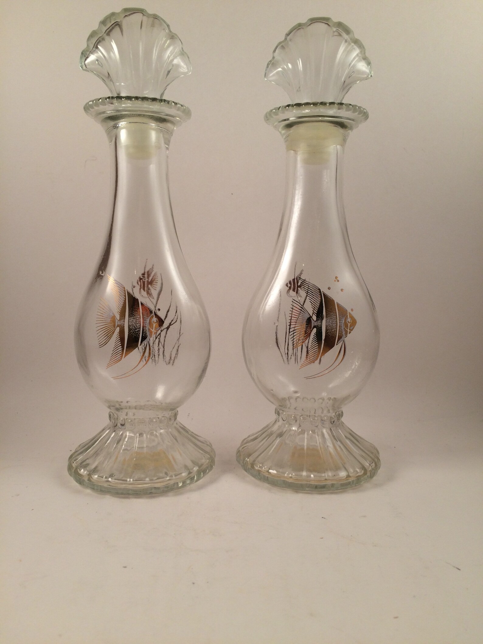 Vintage Avon Sea Fantasy Bud Vase...pair...1970s...unwashed With Some