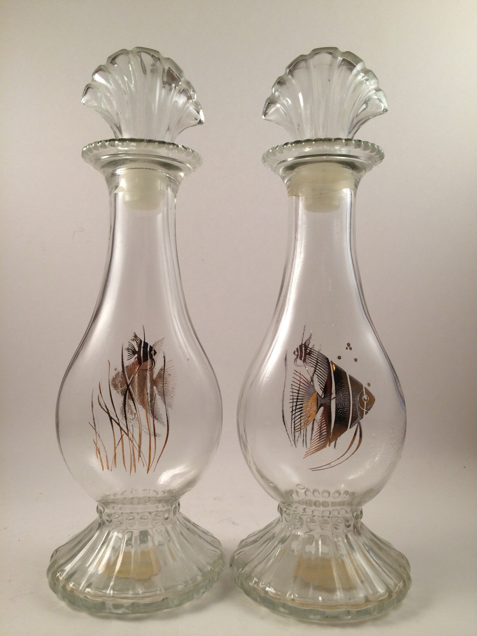 Vintage Avon Sea Fantasy Bud Vase...pair...1970s...unwashed With Some