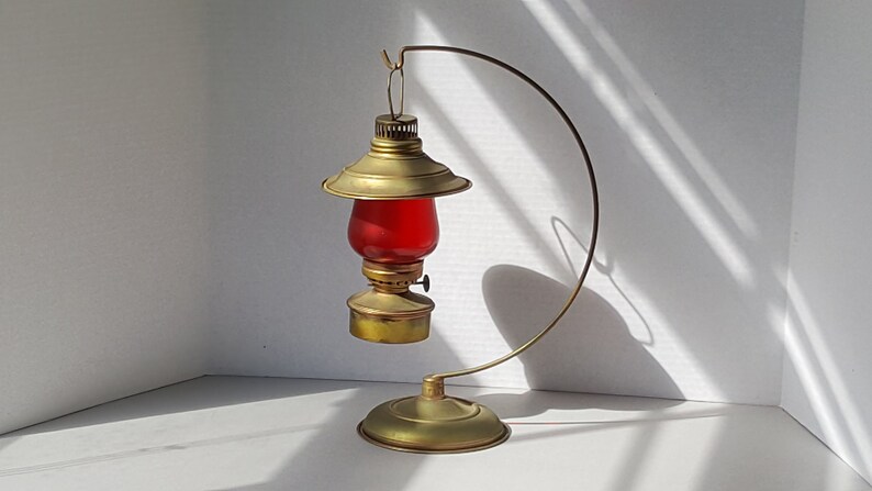 Vintage Brass Glass Oil Lamp Sailboat Brand Ruby Red Shade 1970s Nautical Decor Hanging Lantern Antique Maritime Lamps - Vintage Brass Hanging Oil Lamp Vintage Brass Glass Oil Lamp Sailboat Brand Ruby Red Shade 1970s Nautical Decor Hanging Lantern Antique Maritime Lamps - Vintage Brass Hanging Oil Lamp