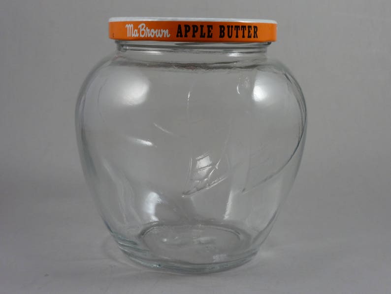 Vintage collectible Ma Brown Pure Apple Butter jar with Etsy