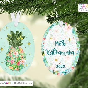 PINEAPPLE CHRISTMAS ORNAMENT-Mele Kalikimaka-Ornament-Christmas-Hannukah-Chrismukkah-Pineapple-Hawaiian-Hawaii Ornament-Pineapple Ornament