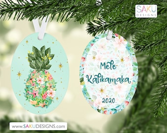 ENFEITE DE NATAL DE ABACAXI-Mele Kalikimaka-Ornamento-Natal-Hannukah-Chrismukkah-Abacaxi-Havaiano-Havaí Enfeite-Enfeite de abacaxi
