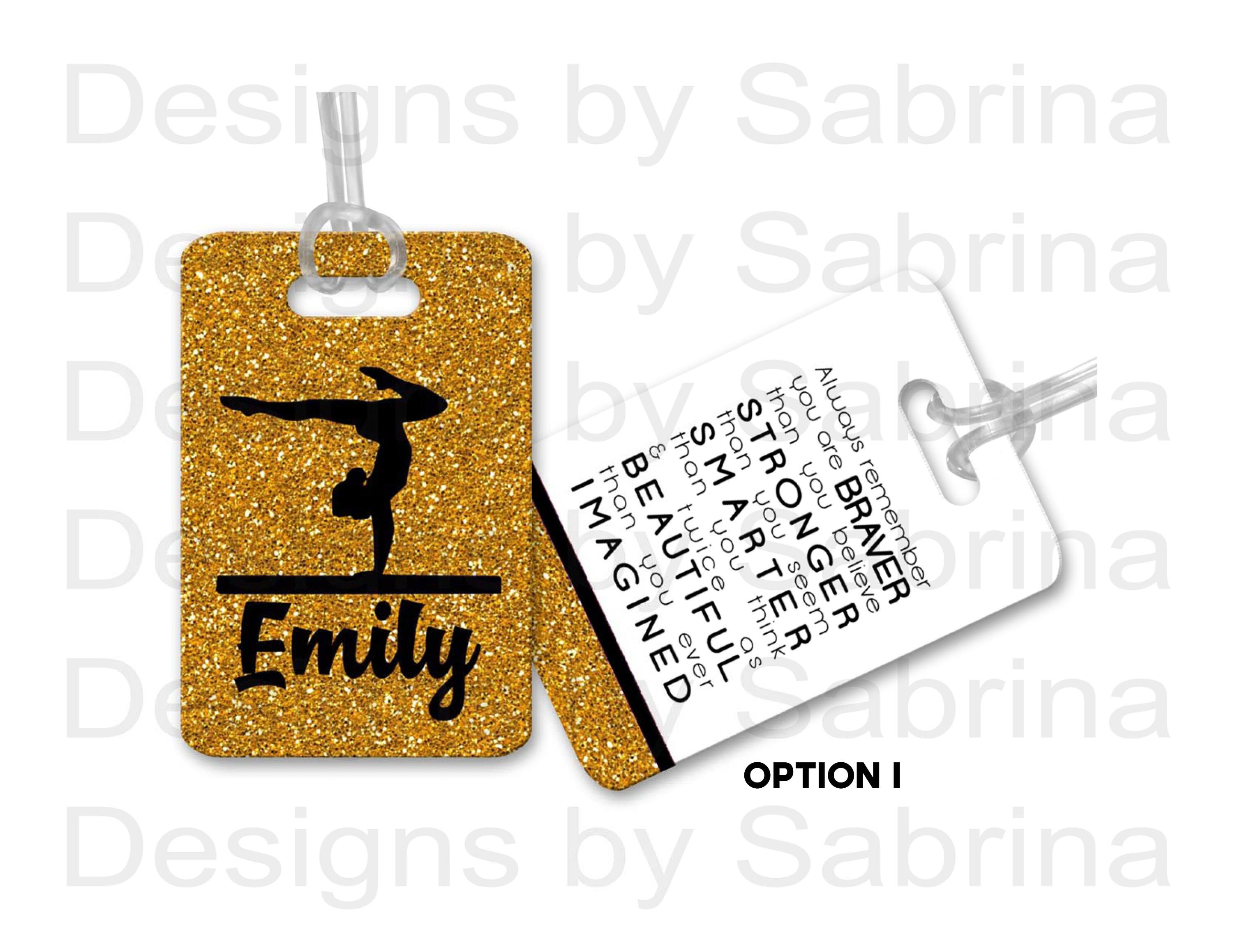 Beam GYMNAST LUGGAGE TAGWomens Gymnastics Girls Etsy