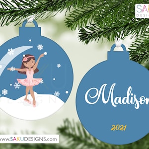LITTLE BALLERINA ORNAMENT-Ballerina-Faux Snow Globe-Sugar Plum Fairy-Nutcracker-Christmas-Christmas Gift-Ballet Ornament-Dance
