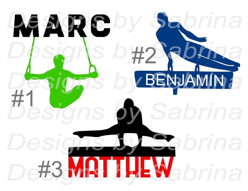 BOYS GYMNASTICS Decalgymnast Name Vinyl Decalgymnastgymnast Etsy