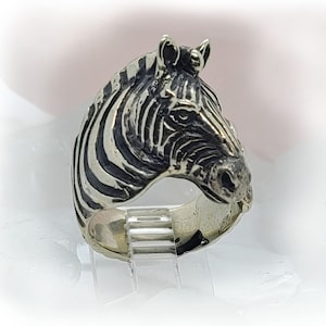 Zebra Sterling Silber Ring