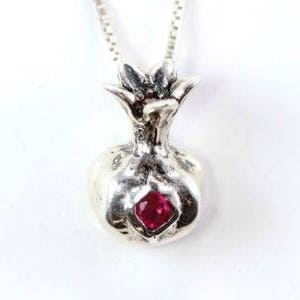 Pomegranate Sterling Silver Pendant V1
