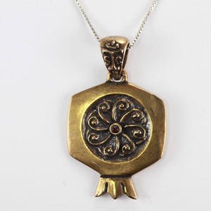 Bronze Pomegranate Pendant V1