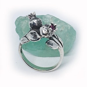 Pomegranate Sterling Silver Ring