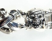 18th Century Sterling Silver Pirate Charm Bracelet