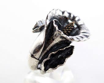 Calla Lily Sterling Silver Ring