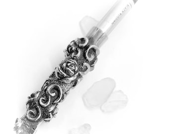Rose Blossom Sterling Silver Cigarette Pipe