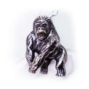 Gorilla Kong Sterling Silver Pendant