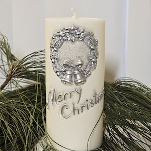 Joyeux Noël Grand Beau Pilier Bougie de Palmier Faite à la Main