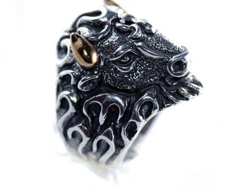 馬のスターリングシルバーリング V2 - Etsy 日本