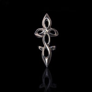 IRC Tribal Cross Silver .925 Finger-Tip Ring