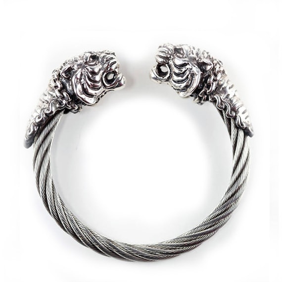 Men Bracelet S925 Sterling Silver Tiger Head, Chinese Style Domineering  High-end Gift Boyfriend Souvenir Jewelry. : Amazon.co.uk: Fashion