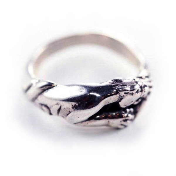 Small Jaguar Sterling Silver Ring