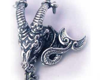 Capricorn "December 22 - January 19" Silver Pendant