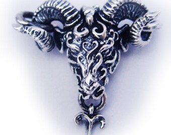 Aries "March 21 - April 19" Silver Pendant