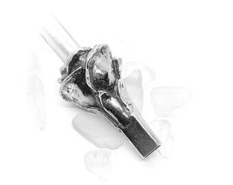 Rosenkopf aus 925er Silber Zigaretten-Pfeife