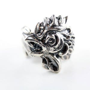 Pitukgh Rooster Head Sterling Silver Ring