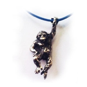 Hanging Monkey Silver Pendant v2