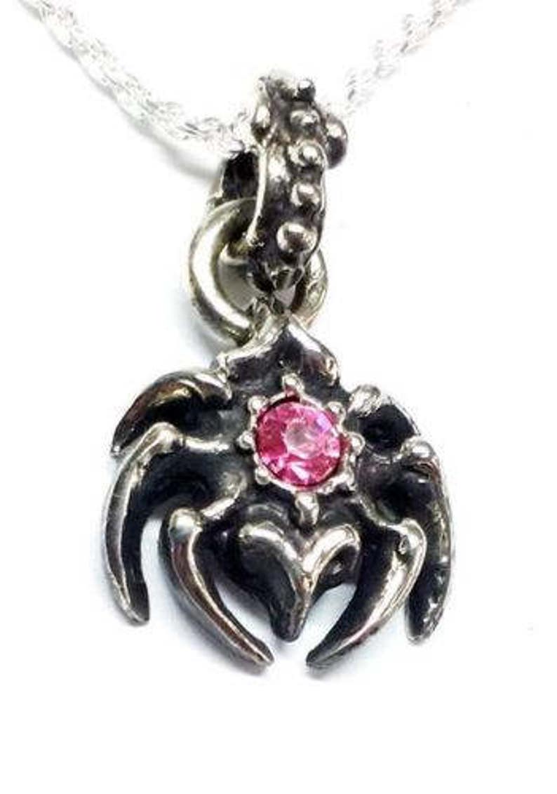 Spider Charm Silver Pendant