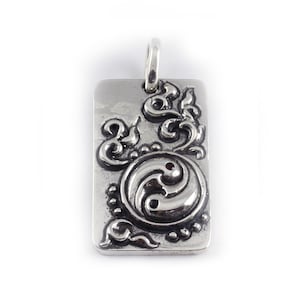 Yin-Yang Dog Tag Silver Pendant