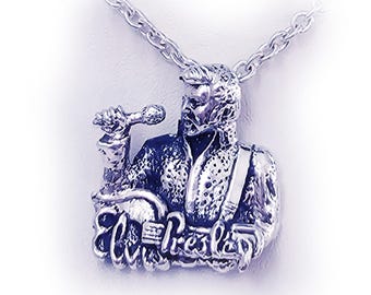 Elvis Presley ''King of Rock and Roll'' Silver Pendant V1