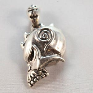 Warrior Skull Sterling Silver Pendant
