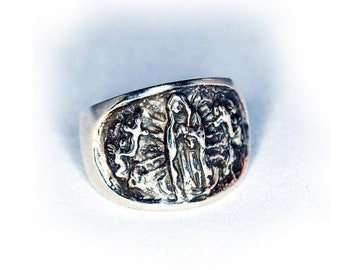 Lady of Guadalupe Sterling Silber Ring