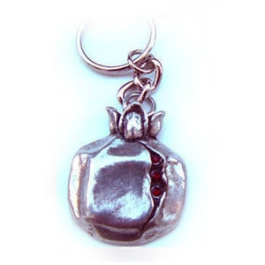 Pomegranate Keychain Pewter v1