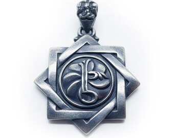 Armenian Symbol of Eternity with Letter E -Eoutyun Silver Pendant