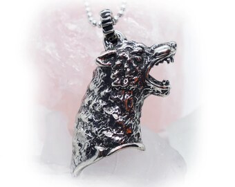 Wolf Sterling Silber Anhänger