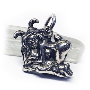 Sexy Nap Woman Sterling Silver Pendant