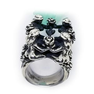 Heaven Sterling Silver Ring with Ruby Stone